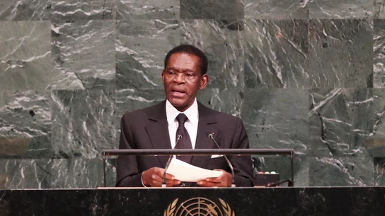 Fotografía de archivo del presidente de Guinea Ecuatorial, Teodoro Obiang Nguema. Fotografía de archivo del presidente de Guinea Ecuatorial, Teodoro Obiang Nguema.