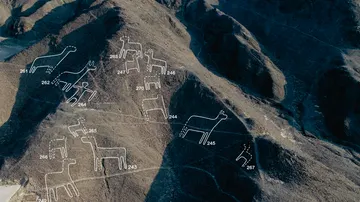 Figuras pertenecientes a las Líneas de Nazca descubiertas por investigadores de la Universidad de Yamagata