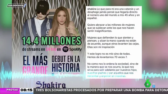 El mensaje de Shakira a las mujeres tras el éxito de su nueva canción: "Este logro no es mío, sino de todas" El mensaje de Shakira a las mujeres tras el éxito de su nueva canción: "Este logro no es mío, sino de todas"
