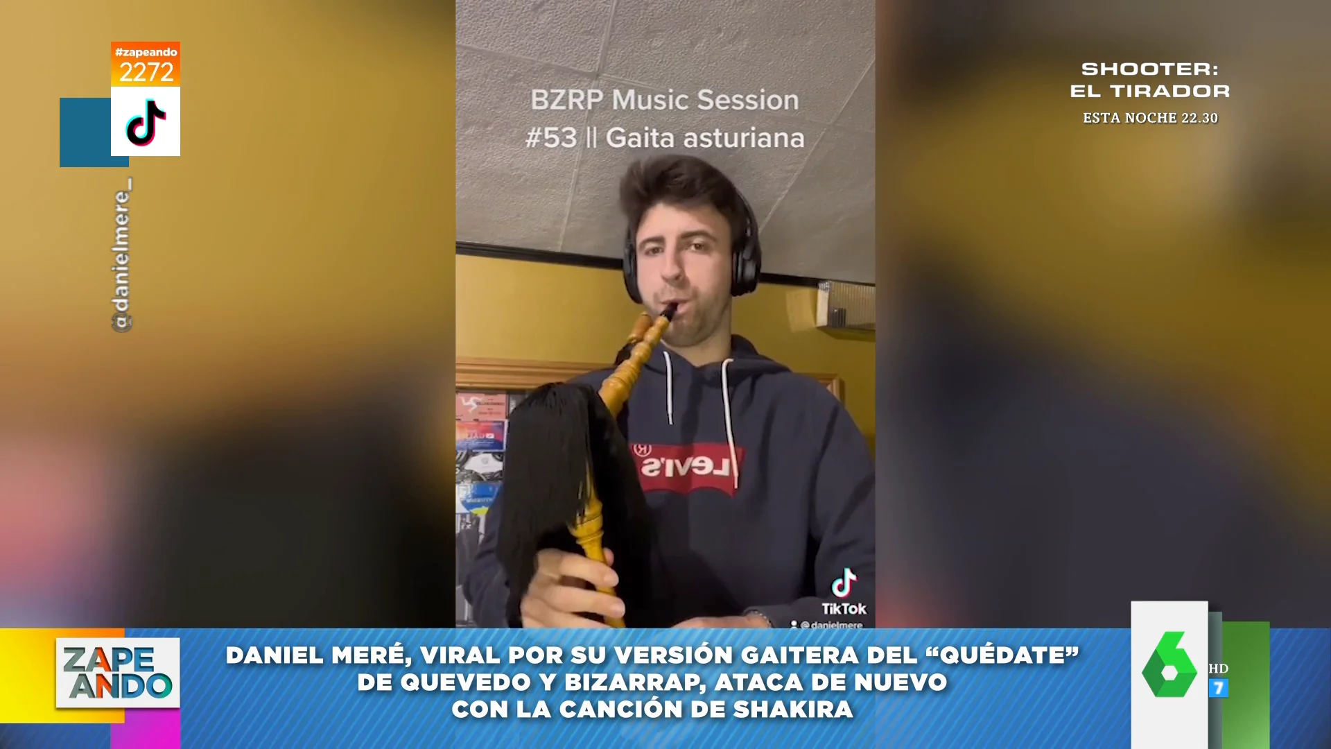 Así es la versión gaitera del asturiano Daniel Meré de la canción de Shakira y Bizarrap que arrasa en redes