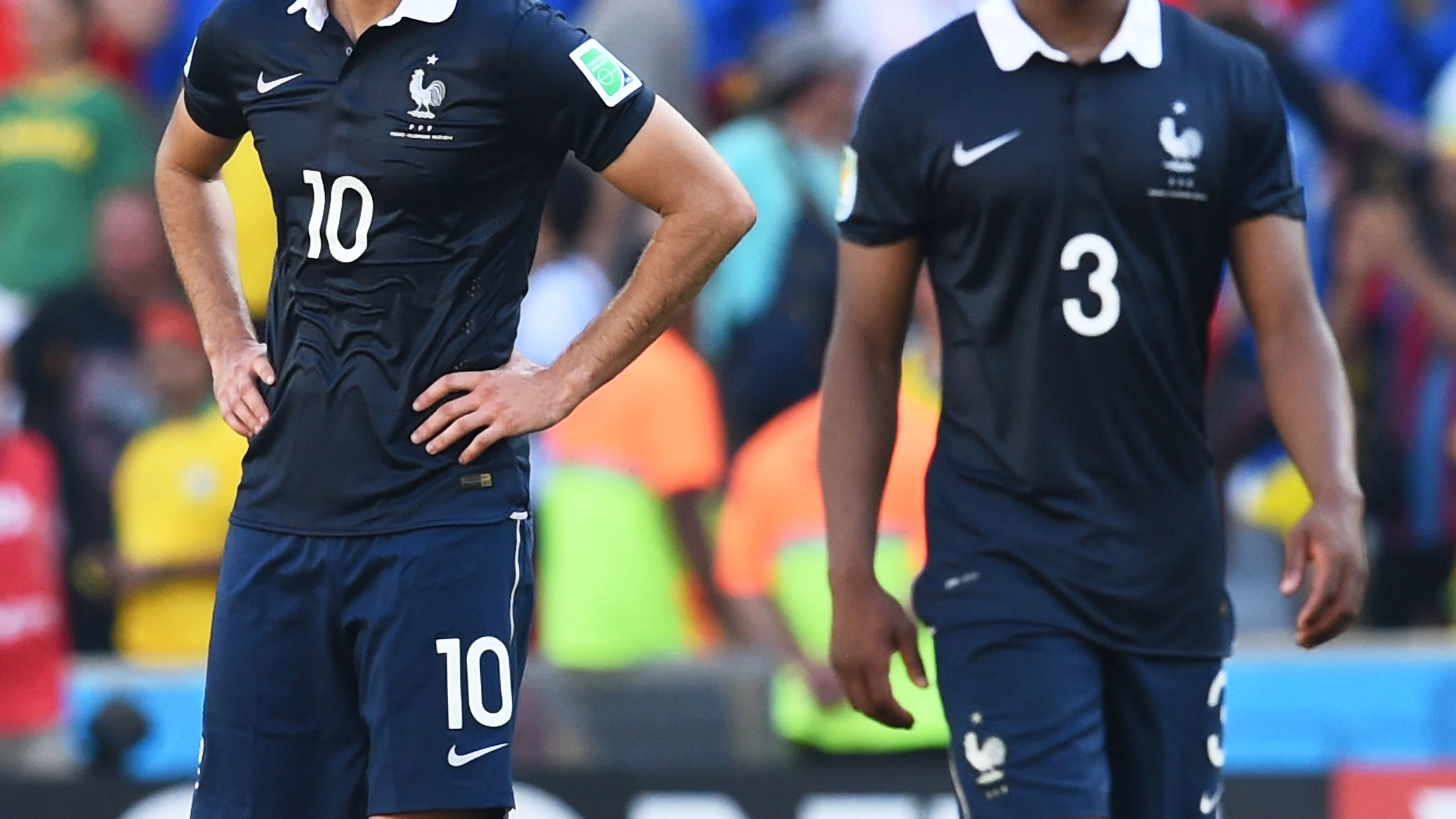 Karim Benzema y Patrice Evra 