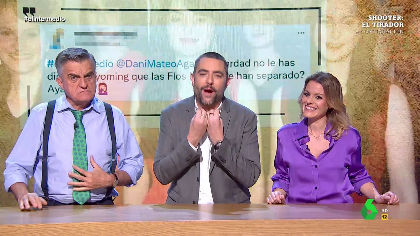 Del "no te piques" al "no puedo 'con twingo'": Wyoming y Dani Mateo bromean sobre la canción de Shakira Del "no te piques" al "no puedo 'con twingo'": Wyoming y Dani Mateo bromean sobre la canción de Shakira