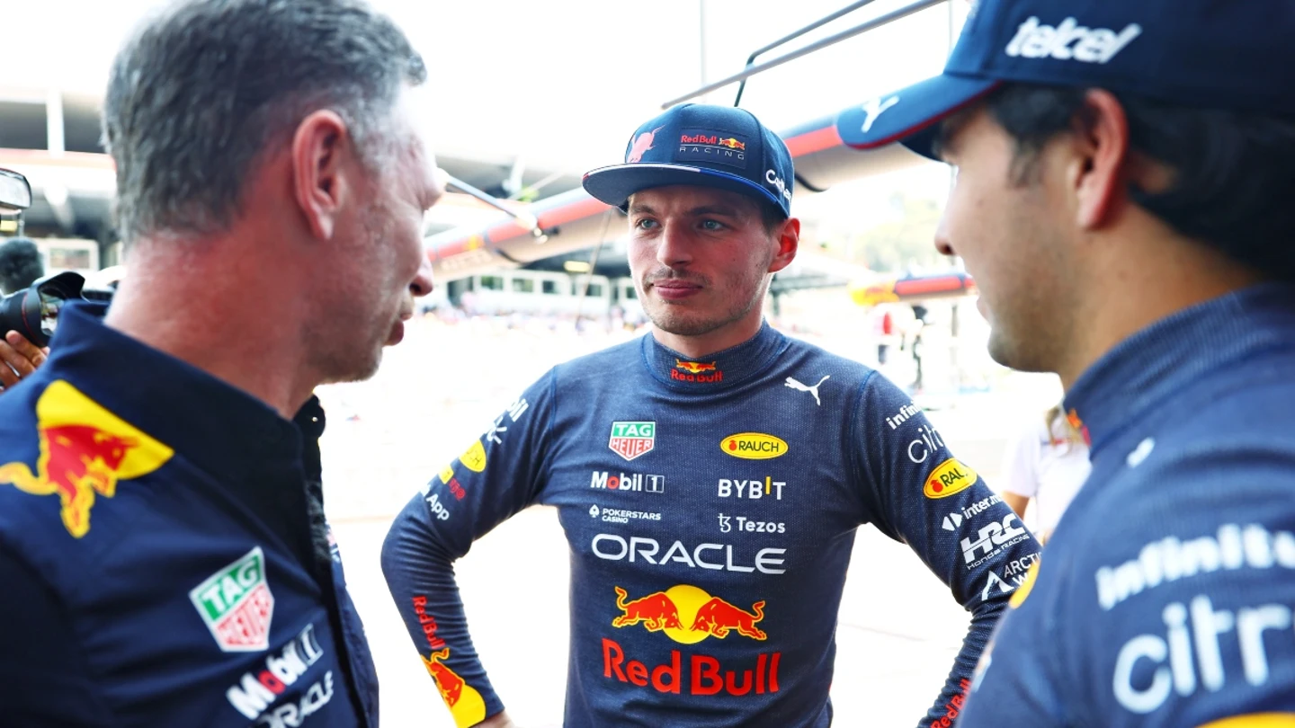 Verstappen, Horner y Pérez Verstappen, Horner y Pérez