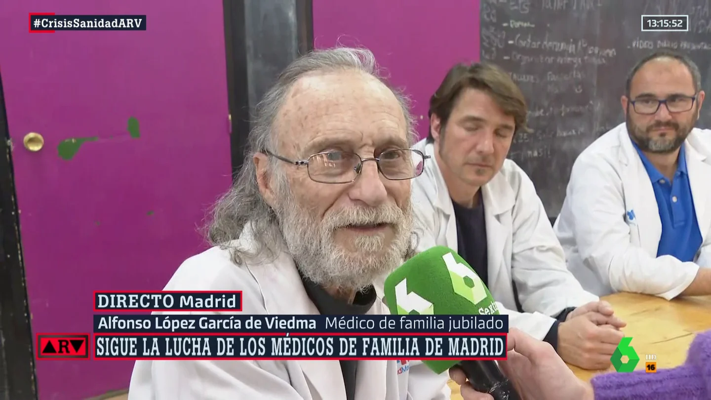 "Ya estamos cansados y es un aburrimiento": así zanja el discurso de la Comunidad de Madrid contra los sanitarios un médico jubilado "Ya estamos cansados y es un aburrimiento": así zanja el discurso de la Comunidad de Madrid contra los sanitarios un médico jubilado
