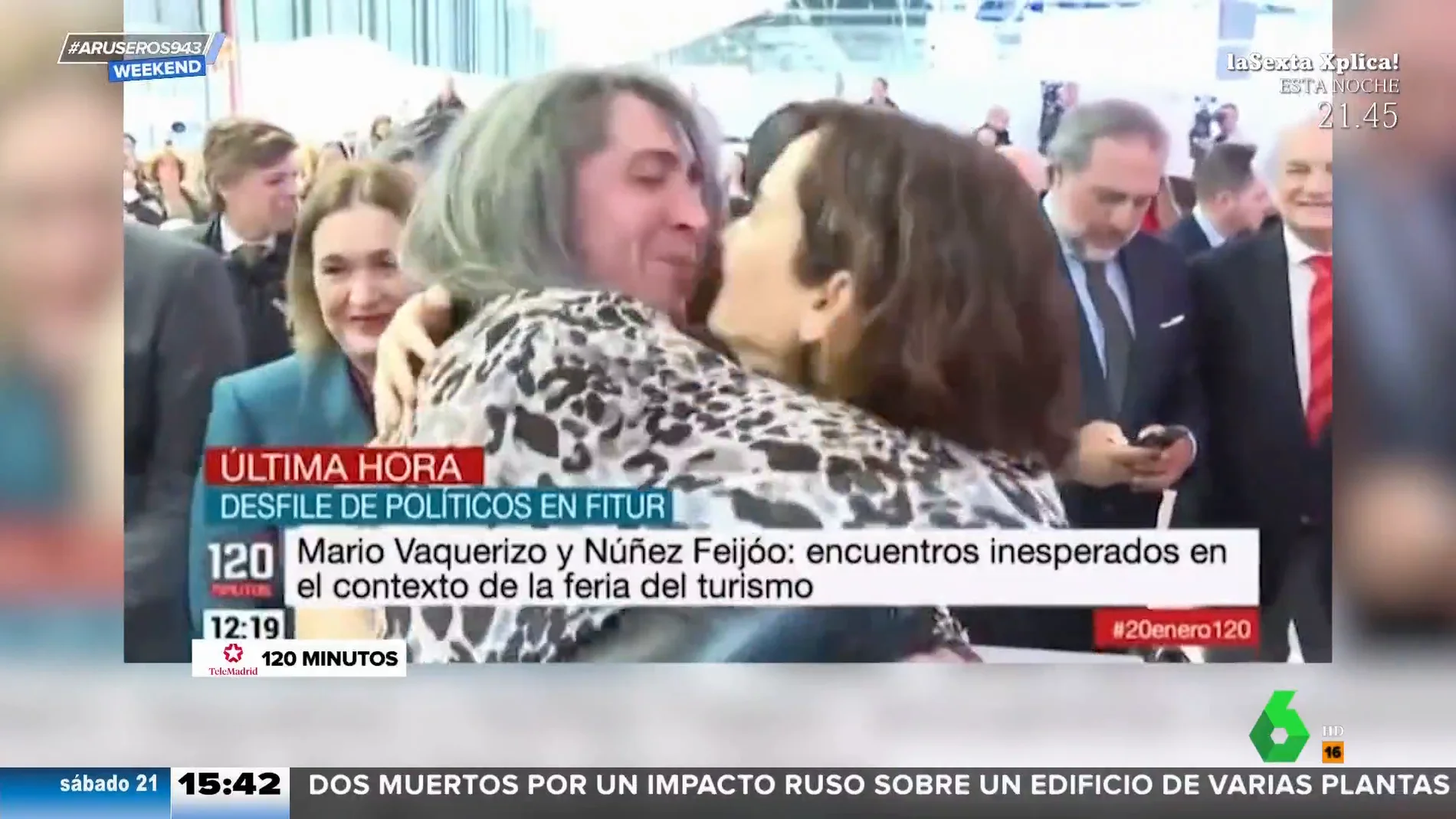 Mario Vaquerizo e Isabel Díaz Ayuso, a punto de besarse (sin querer)
