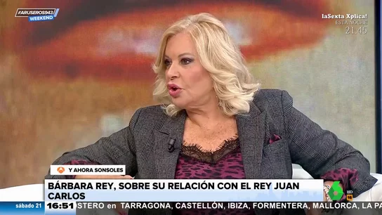 Bárbara Rey confiesa algunos detalles de su relación con Juan Carlos I: "He estado en Zarzuela" Bárbara Rey confiesa algunos detalles de su relación con Juan Carlos I: "He estado en Zarzuela"