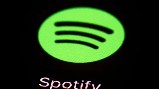 El logo de la app de música Spotify El logo de la app de música Spotify