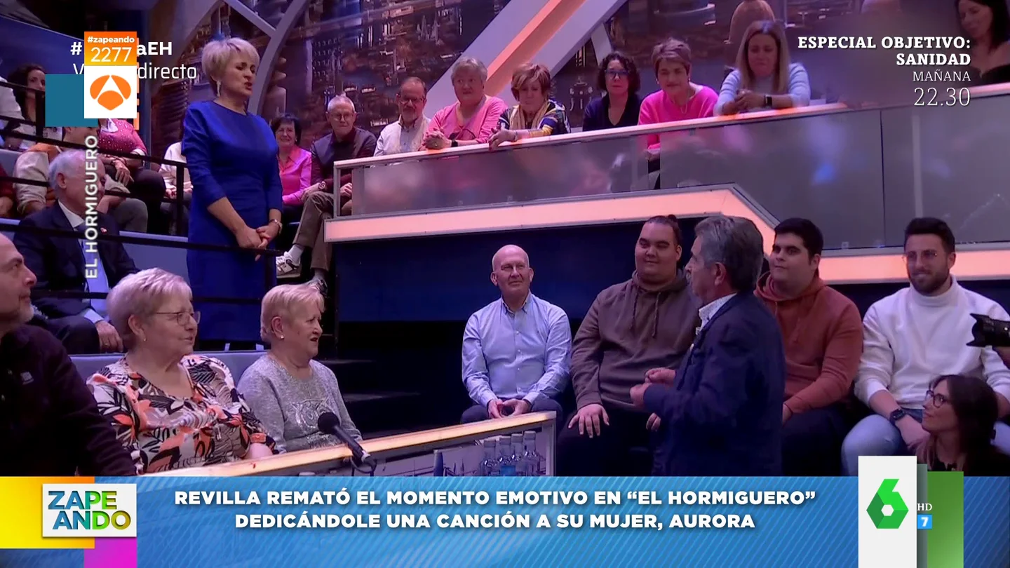El emotivo momento en el que Revilla canta a su mujer en El Hormiguero tras ser operada de cáncer El emotivo momento en el que Revilla canta a su mujer en El Hormiguero tras ser operada de cáncer