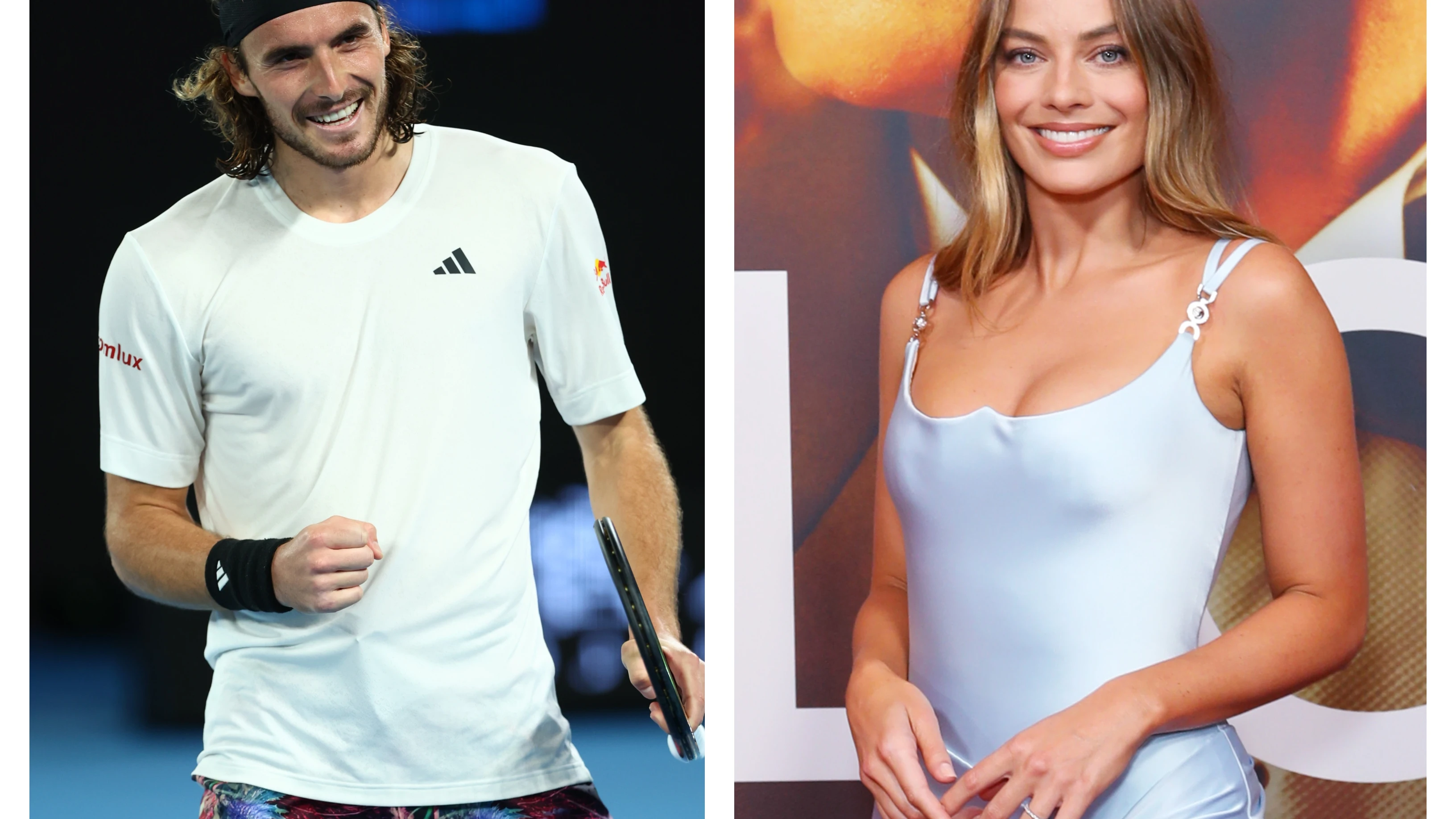 Stefanos Tsitsipas y Margot Robbie