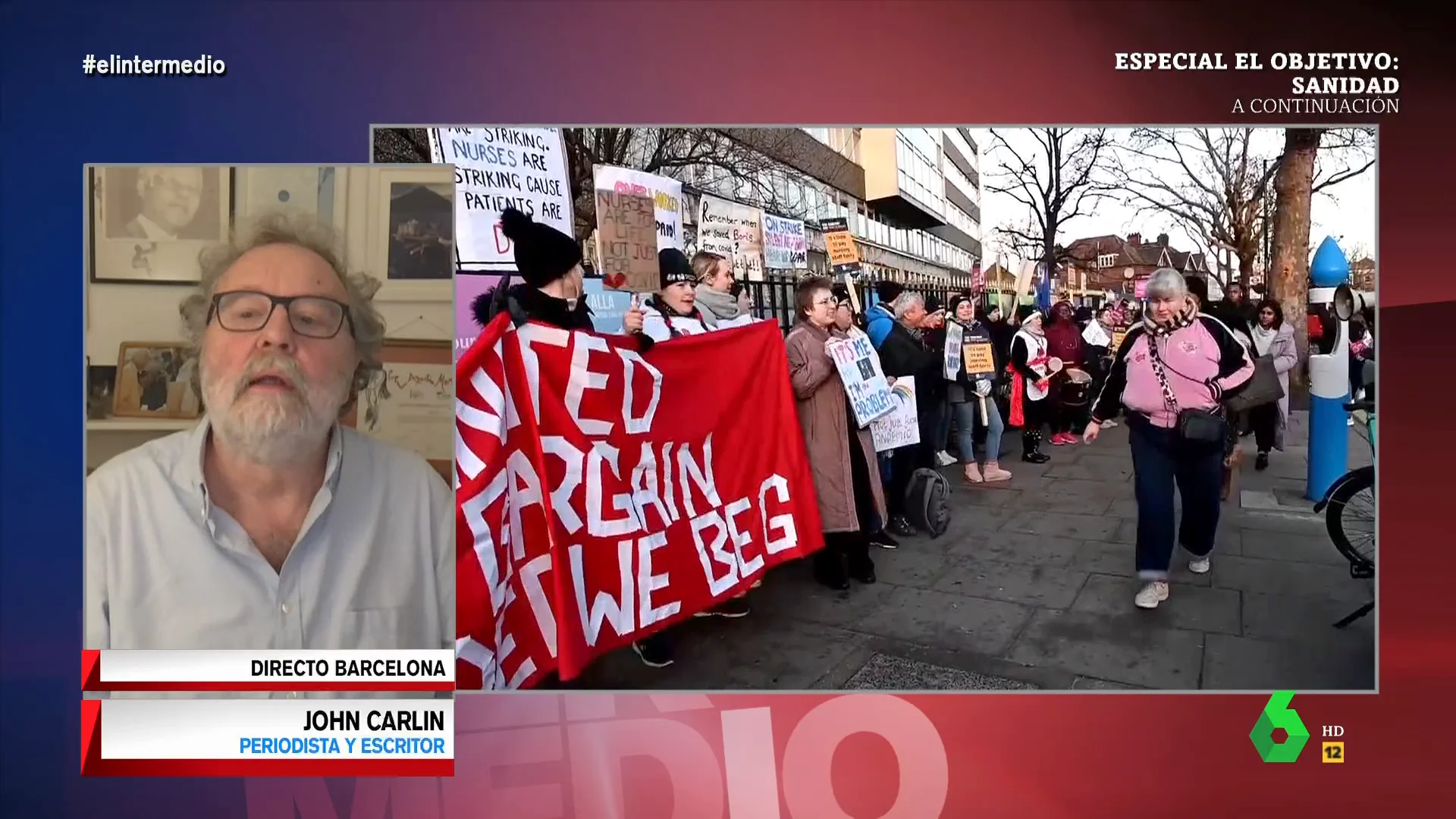 John Carlin, de la crisis sanitaria en Reino Unido: "Las ambulancias han pasado de tardar 18 minutos a más de 90"