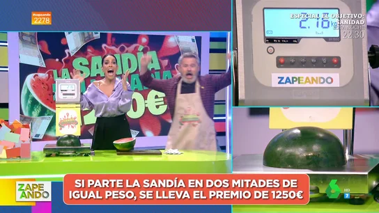 Miki Nadal regala 1.250 euros a una espectadora en el juego de la sandía millonaria Miki Nadal regala 1.250 euros a una espectadora en el juego de la sandía millonaria