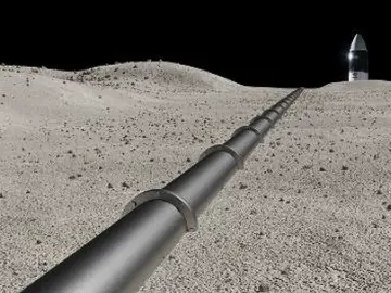 Tubería en el Polo Sur de la Luna para transportar oxígeno Tubería en el Polo Sur de la Luna para transportar oxígeno
