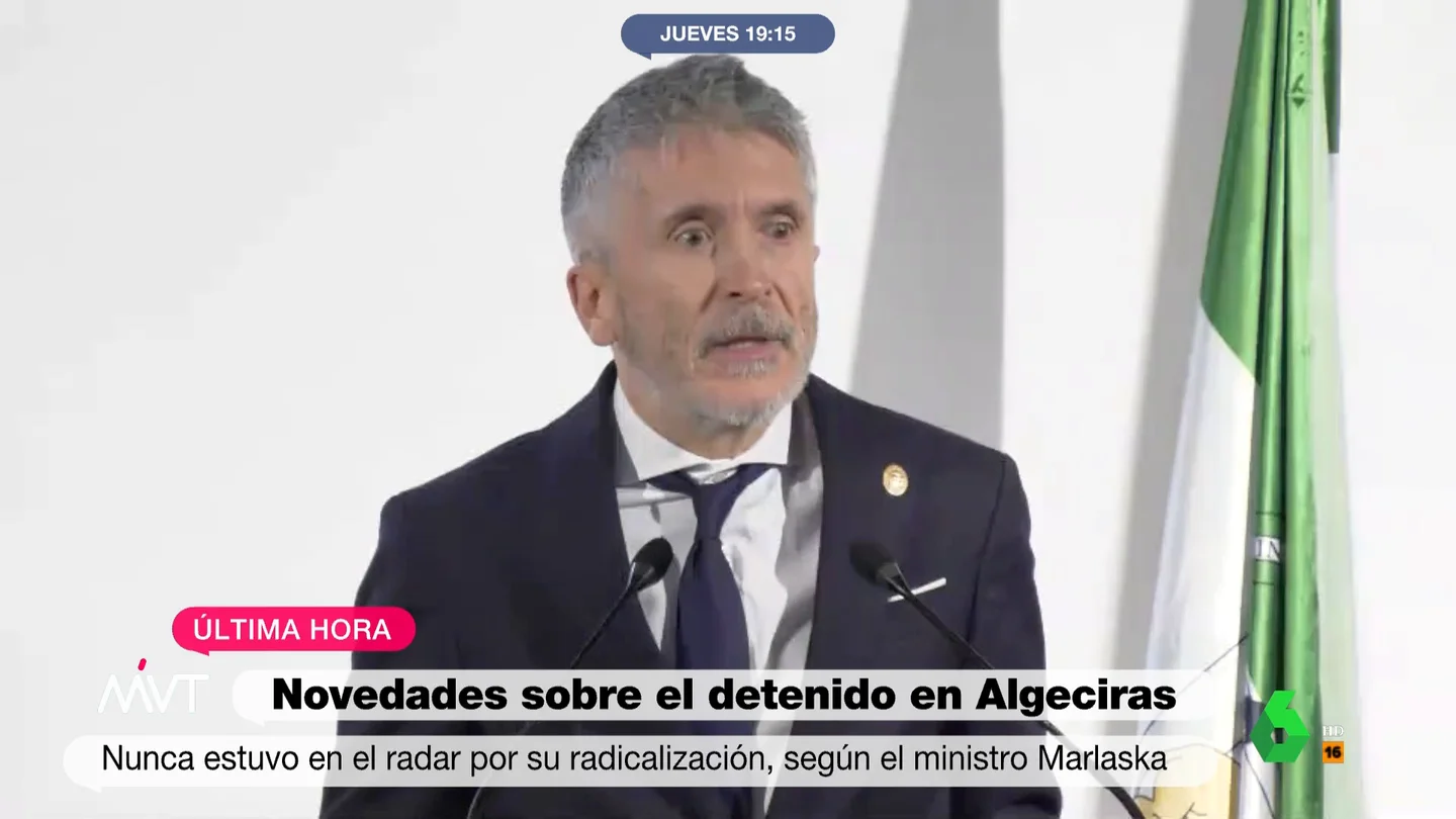 Grande-Marlaska, sobre el atacante de Algeciras: "Nunca ha estado en el radar en ningún servicio nacional por radicalización" Grande-Marlaska, sobre el atacante de Algeciras: "Nunca ha estado en el radar en ningún servicio nacional por radicalización"