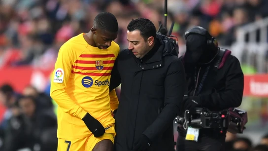 Dembélé, con Xavi Dembélé, con Xavi