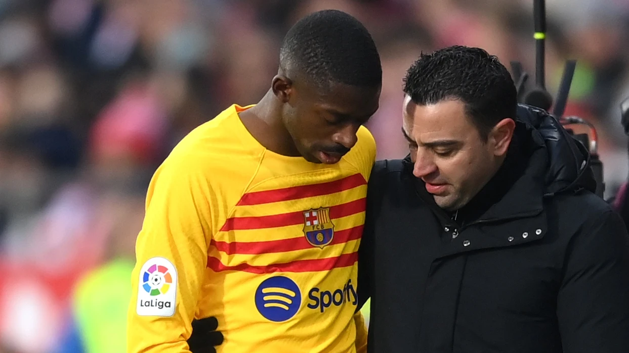 Dembélé, con Xavi