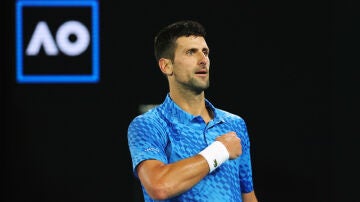 Novak Djokovic se lleva la mano al pecho