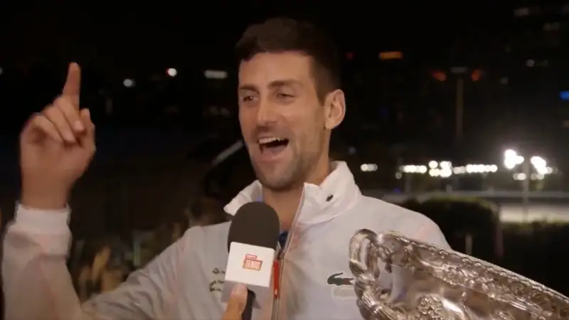 Novak Djokovic canta 'Muchachos', la mítica canción de Argentina en el Mundial de Qatar