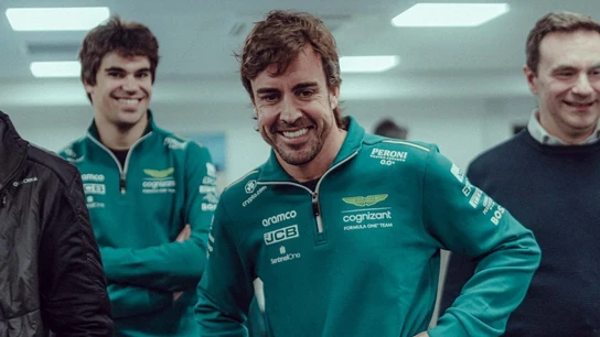 Lance Stroll, Fernando Alonso y Dan Fallows Lance Stroll, Fernando Alonso y Dan Fallows