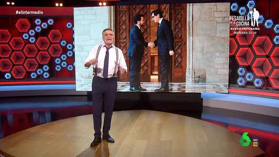 El gran Wyoming celebra el acuerdo de Pere Aragonès y Salvador Illa para aprobar los presupuestos de la Generalitat  El gran Wyoming celebra el acuerdo de Pere Aragonès y Salvador Illa para aprobar los presupuestos de la Generalitat