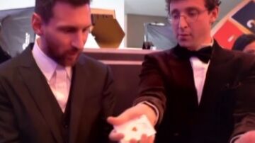 De un mago para Messi: el truco que dejó boquiabierto al argentino