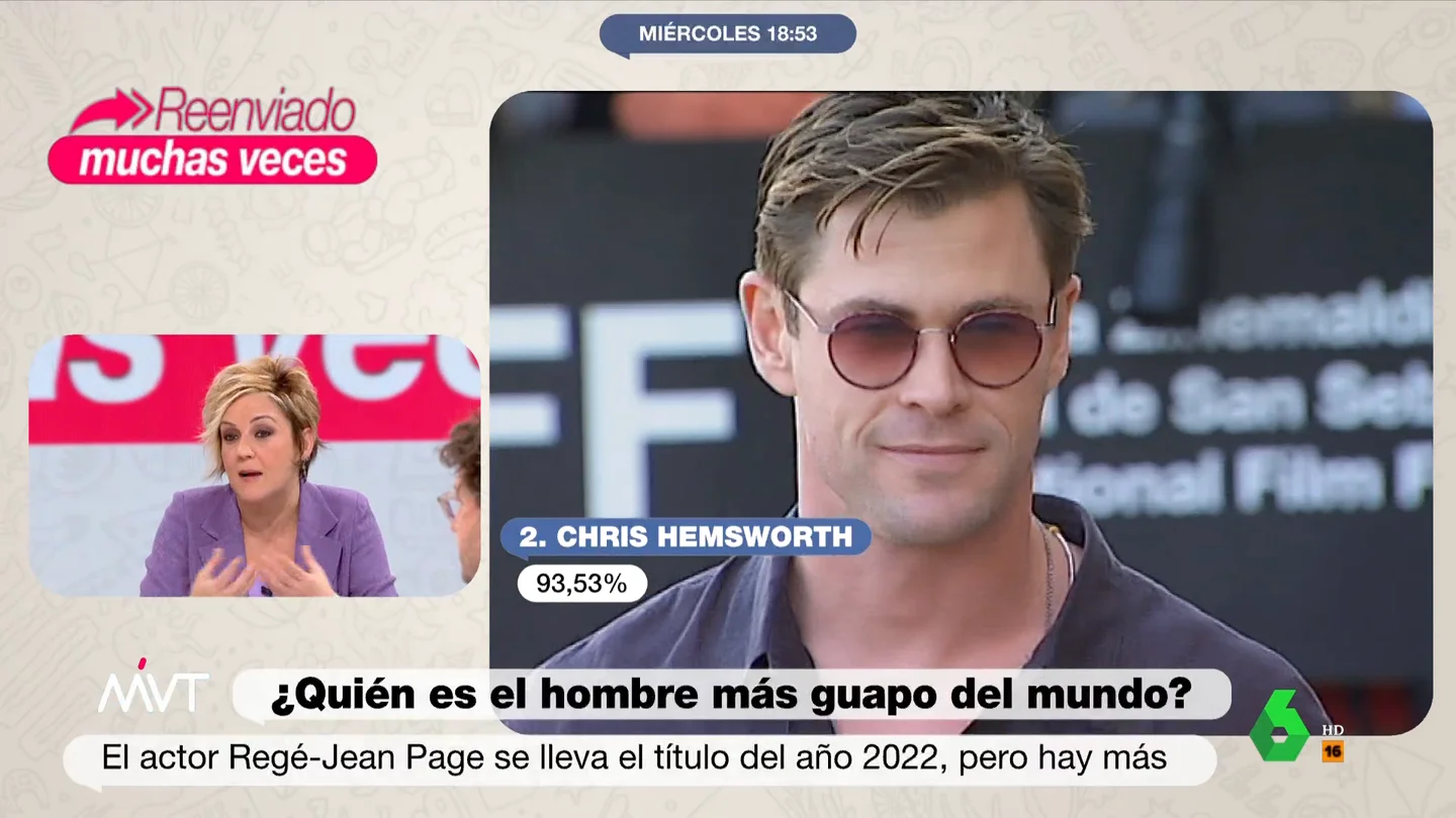 La divertida confesión de Cristina Pardo al descubrir la lista de los hombres más guapos del mundo La divertida confesión de Cristina Pardo al descubrir la lista de los hombres más guapos del mundo