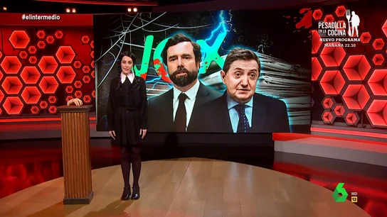 'Miércoles', de la guerra entre Vox y Federico Jiménez Losantos: "Es como un combate a muerte entre Freddy Krueger y Hannibal Lecter" 'Miércoles', de la guerra entre Vox y Federico Jiménez Losantos: "Es como un combate a muerte entre Freddy Krueger y Hannibal Lecter"