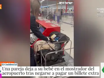 Una pareja se niega a pagar el billete de avión de su bebé y lo abandonan en el mostrador del aeropuerto