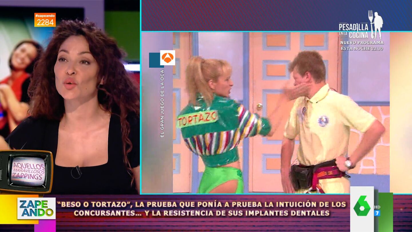 &iquest;Beso o tortazo? Patricia P&eacute;rez recuerda el surrealista juego de su programa en el que los concursantes se iban "marcados" 