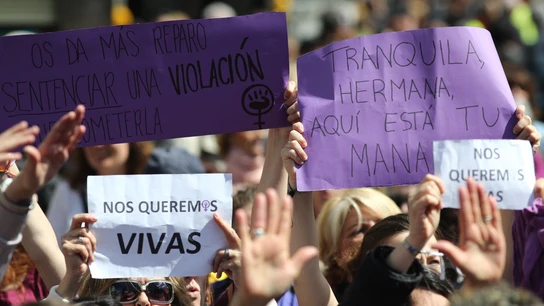 Imagen de archivo de una manifestación contra la sentencia de La Manada en 2018 Imagen de archivo de una manifestación contra la sentencia de La Manada en 2018