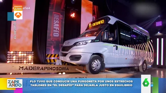 El difícil reto al que se enfrentó Flo en El Desafío: así movió una furgoneta por unos estrechos tablones de madera El difícil reto al que se enfrentó Flo en El Desafío: así movió una furgoneta por unos estrechos tablones de madera