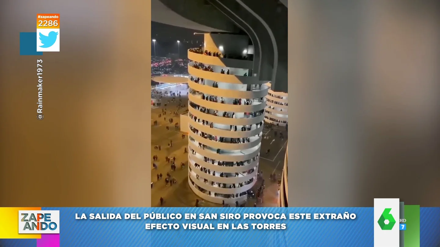 El espectacular efecto óptico de San Siro: así es el viral en el que parece que el estadio gira El espectacular efecto óptico de San Siro: así es el viral en el que parece que el estadio gira