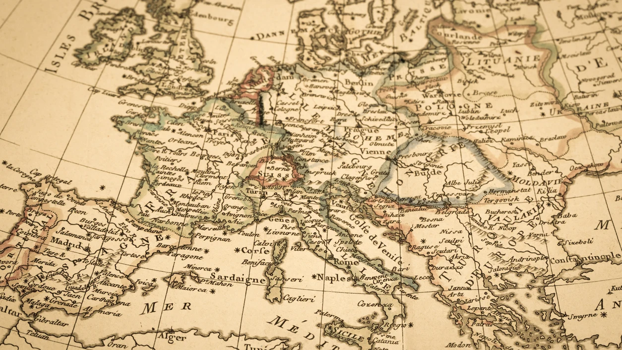 Mapa antiguo de Europa