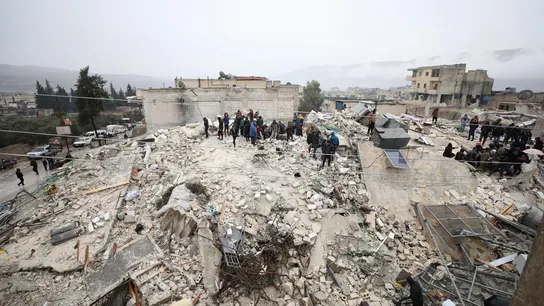 Imagen de una de las zonas afectadas por el terremoto en Siria Imagen de una de las zonas afectadas por el terremoto en Siria
