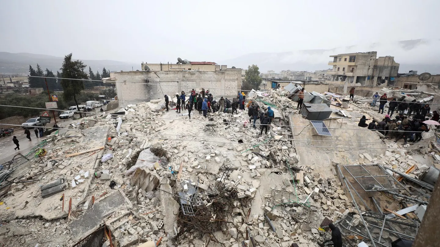 Imagen de una de las zonas afectadas por el terremoto en Siria Imagen de una de las zonas afectadas por el terremoto en Siria
