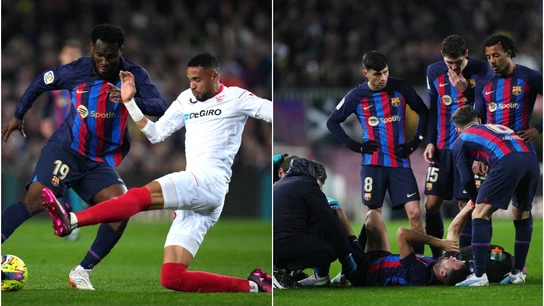 Kessié jugando en lugar del lesionado Busquets Kessié jugando en lugar del lesionado Busquets