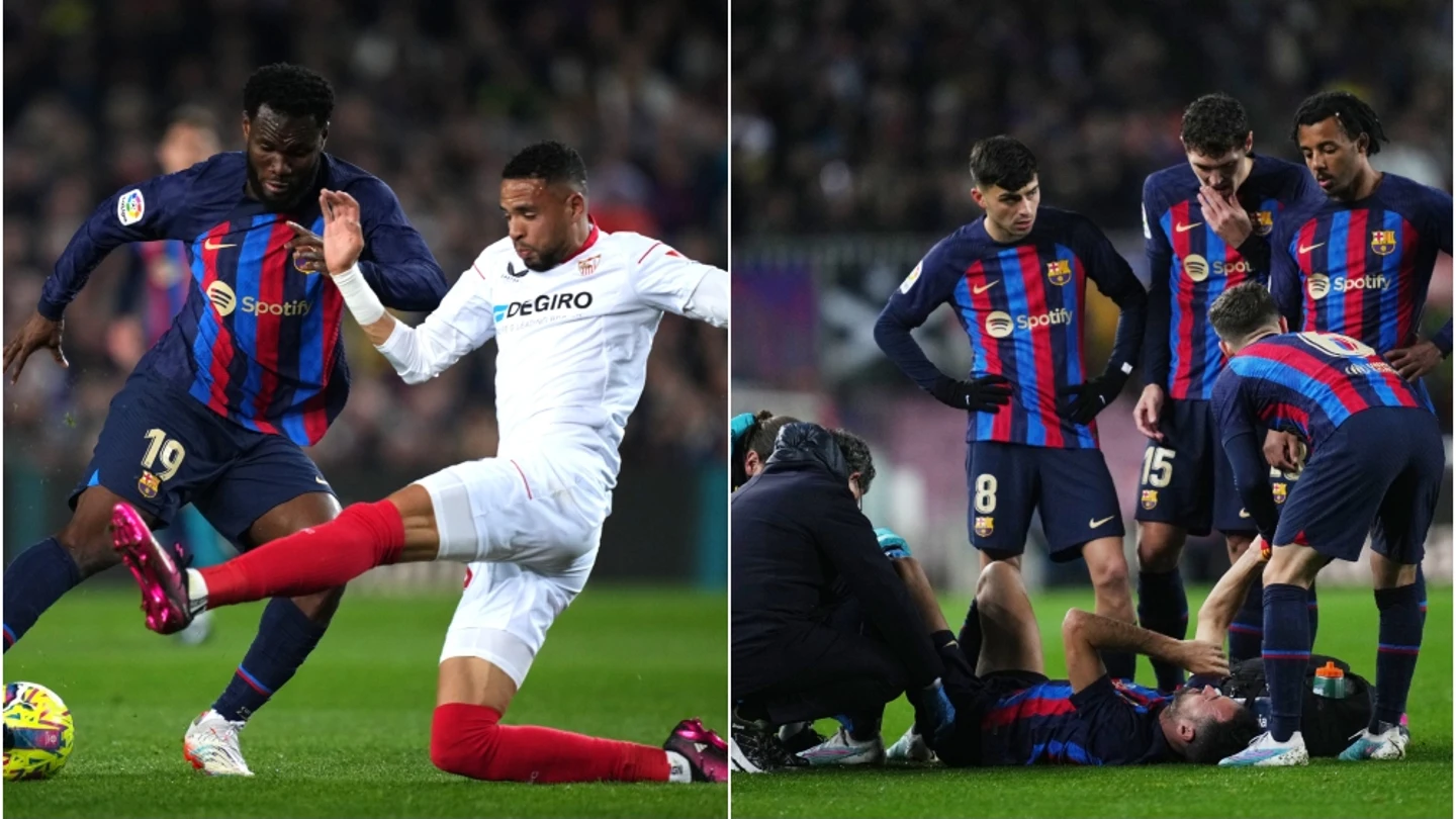 Kessié jugando en lugar del lesionado Busquets Kessié jugando en lugar del lesionado Busquets