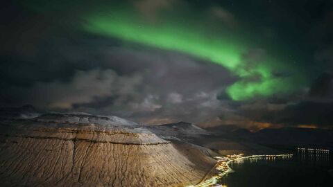Aurora boreal en las Islas Feroe