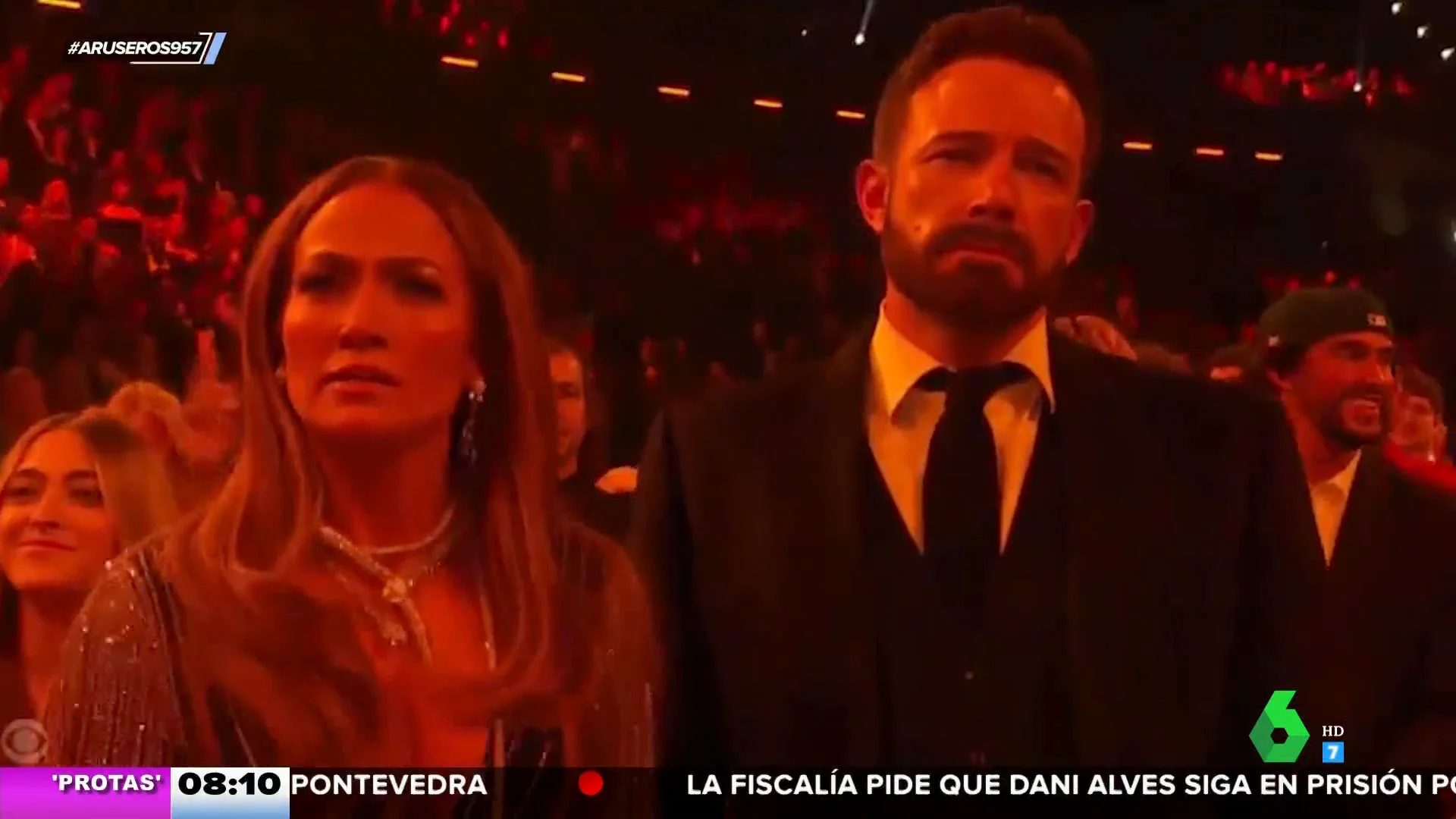 Las caras de aburrimiento de Ben Aflleck en los Grammy: "¿Por qué siempre acaba siendo un meme?"