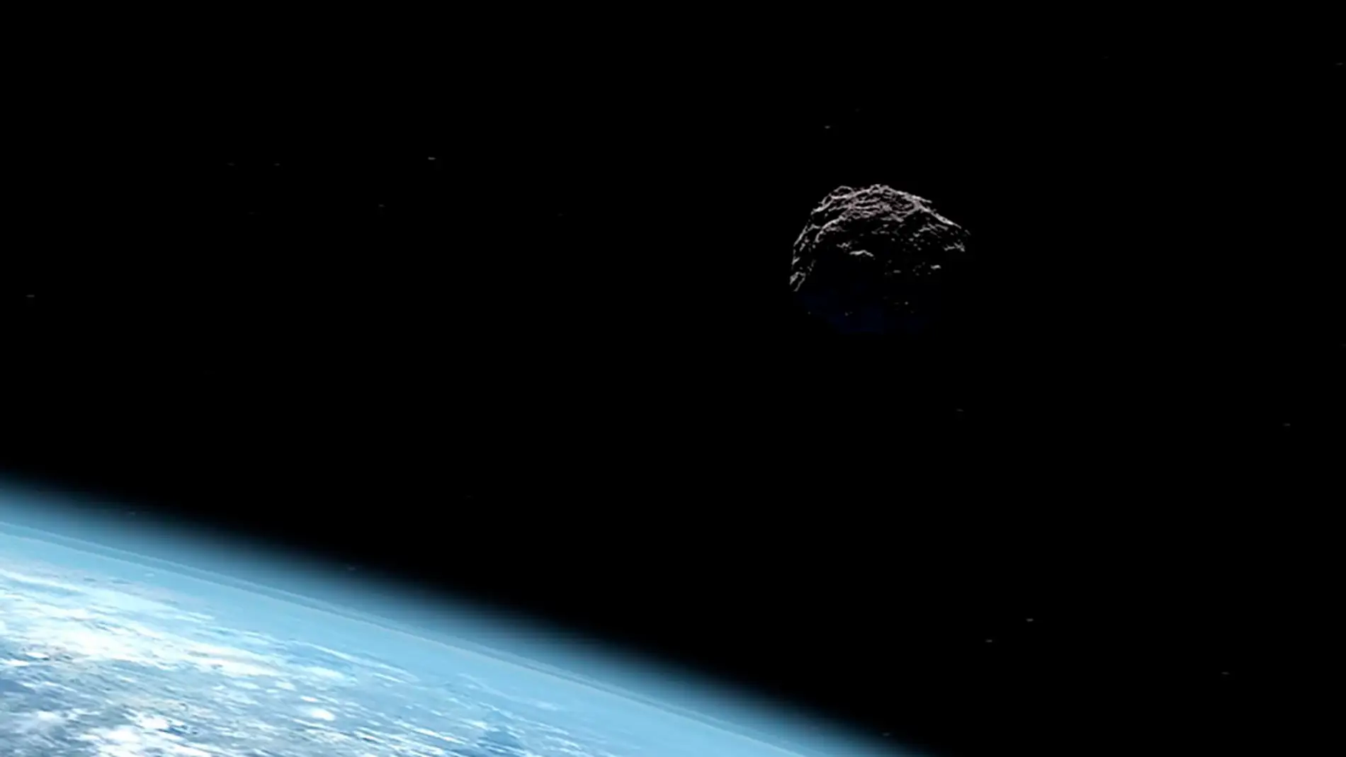 Ilustración de un objeto cercano a la Tierra, como el asteroide o miniluna 2022 NX1