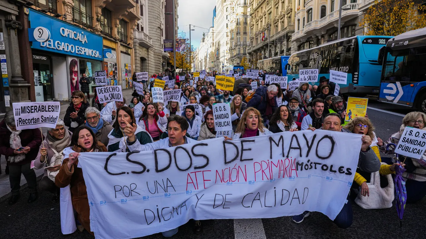 Imagen de archivo de una manifestación convocada por el sindicato Amyts en Madrid Imagen de archivo de una manifestación convocada por el sindicato Amyts en Madrid