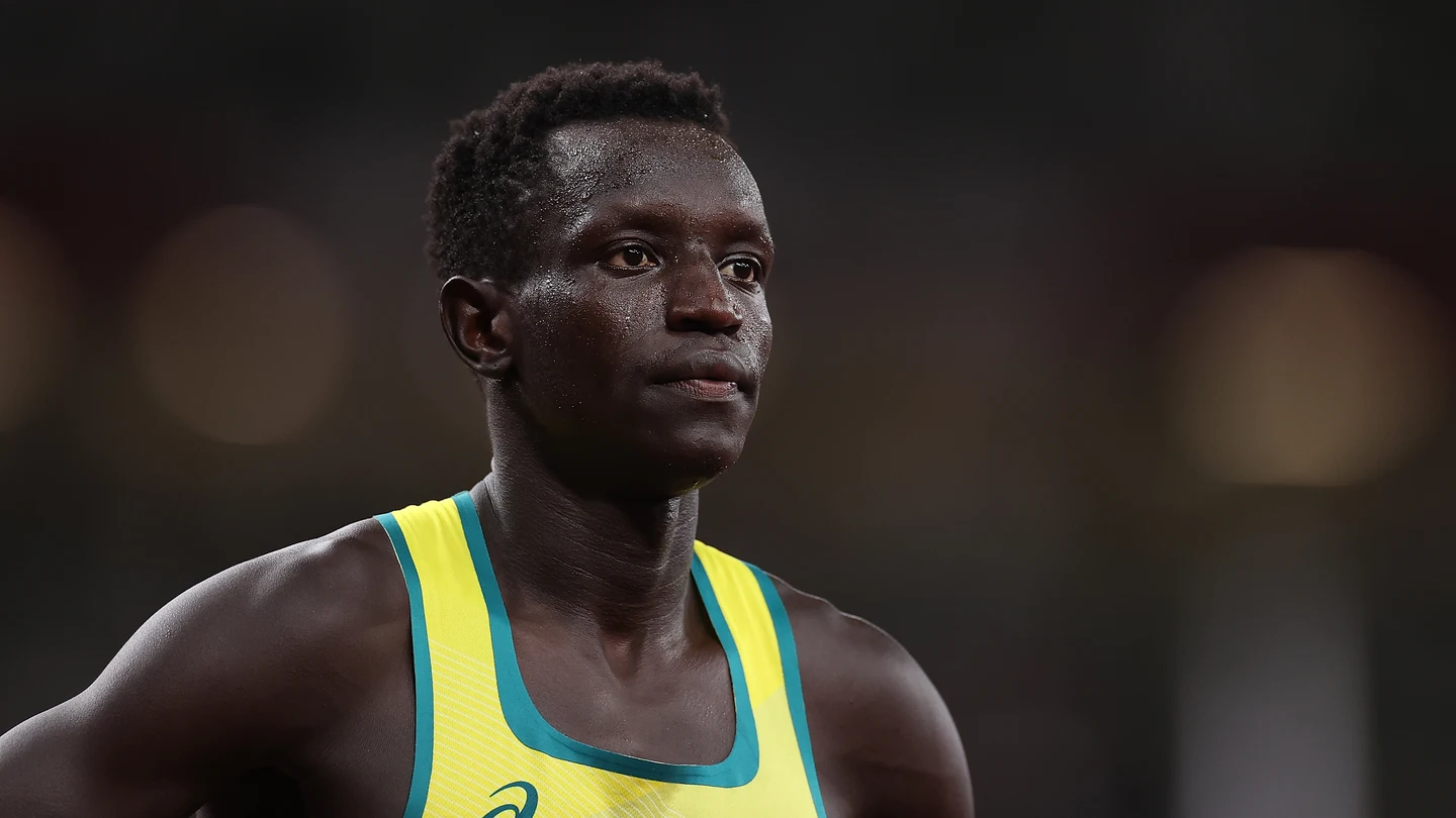 Peter Bol tras finalizar una prueba Peter Bol tras finalizar una prueba