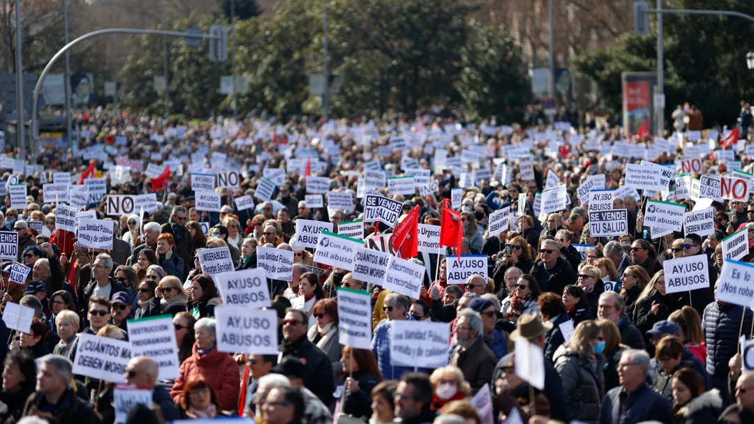 Manifestación en defensa de la sanidad pública en Madrid