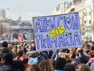 Manifestación en defensa de la Sanidad pública celebrada en Madrid