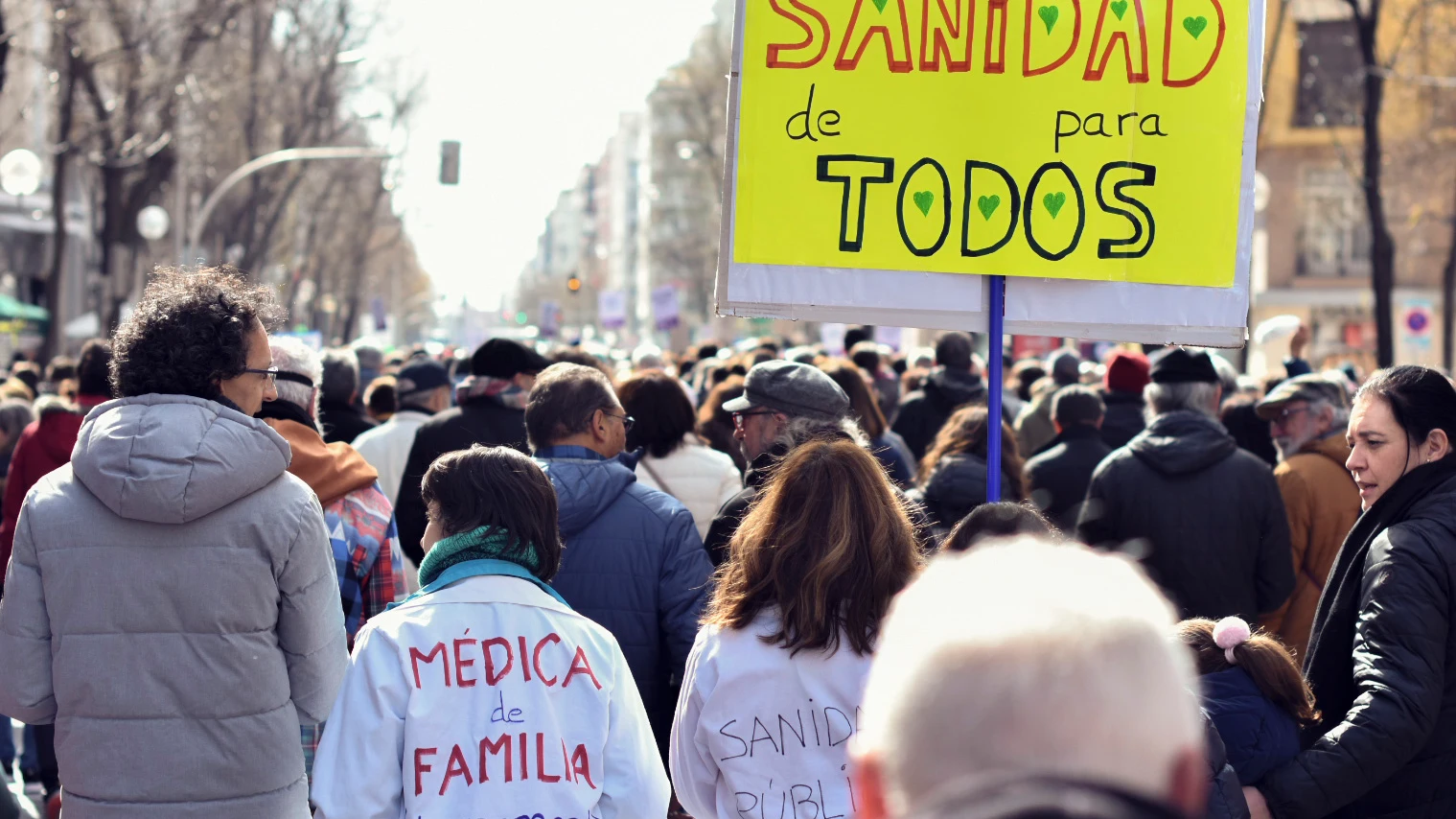 Manifestación en defensa de la Sanidad pública celebrada en Madrid