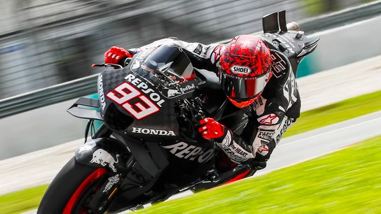 Marc Márquez, sobre la Honda Marc Márquez, sobre la Honda