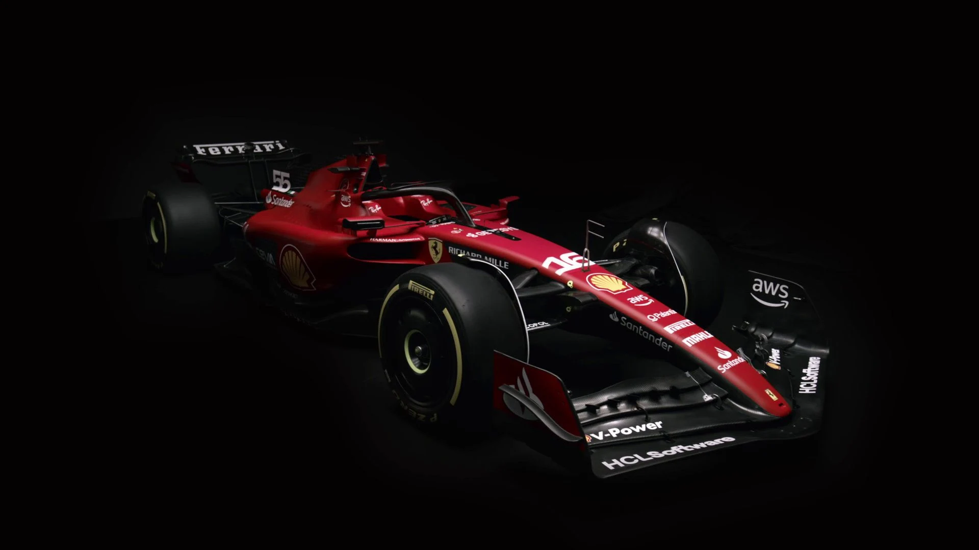 El Ferrari de Carlos Sainz y de Charles Leclerc