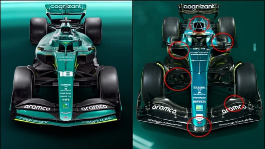 El nuevo Aston Martin de Fernando Alonso, a examen: ¿Qué diferencias hay entre el de 2022 y 2023? El nuevo Aston Martin de Fernando Alonso, a examen: ¿Qué diferencias hay entre el de 2022 y 2023?