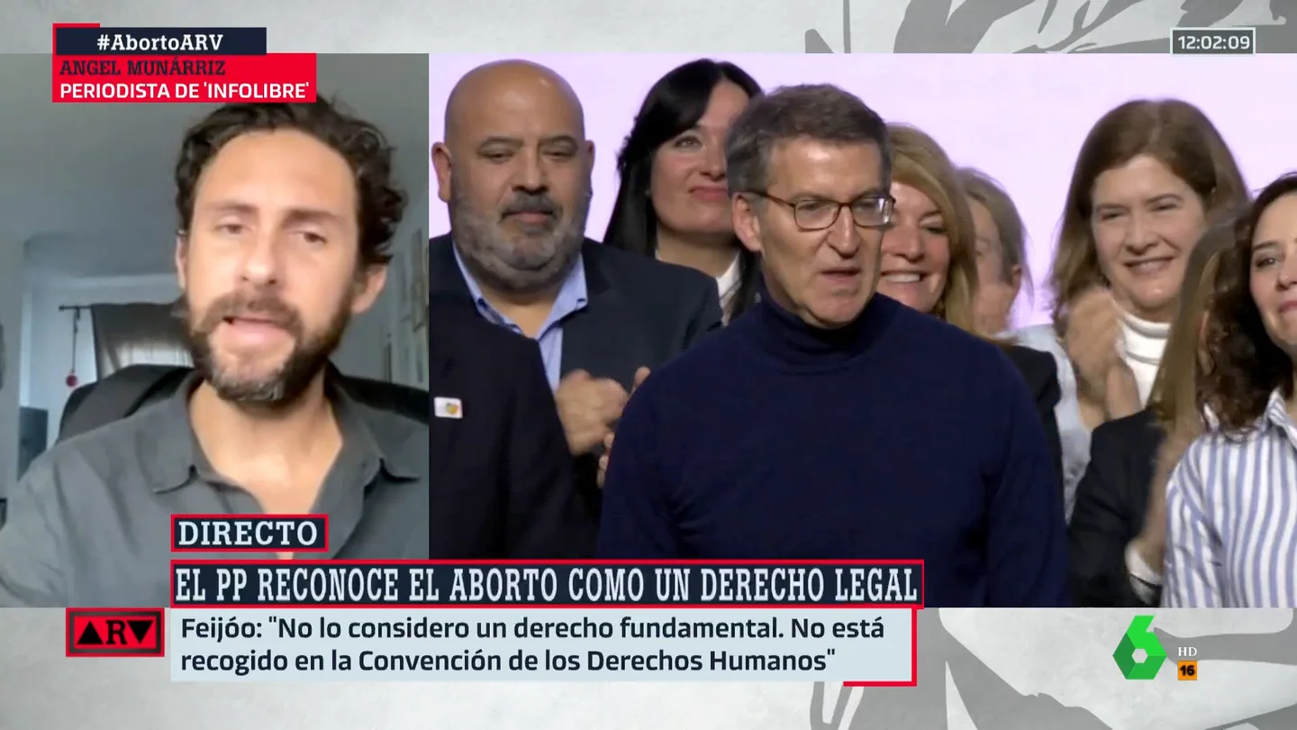 Ángel Muñarriz, sobre el PP y su posición en la ley del aborto: "Feijóo es especialista de nadar entre dos aguas" Ángel Muñarriz, sobre el PP y su posición en la ley del aborto: "Feijóo es especialista de nadar entre dos aguas"