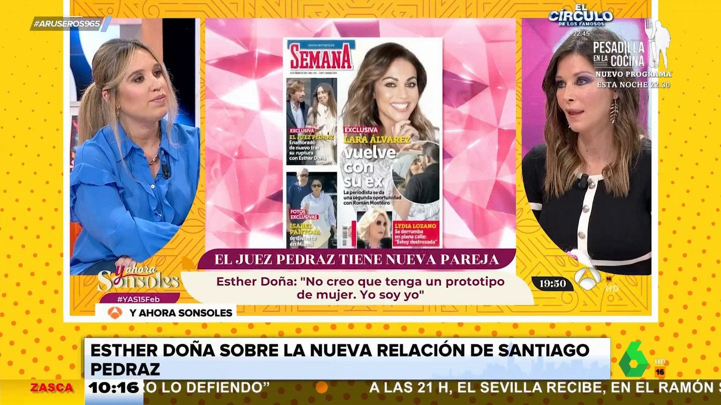 Esther Doña opina sobre la nueva relación de Santiago Pedraz: "Ninguna señora tiene futuro con el juez" Esther Doña opina sobre la nueva relación de Santiago Pedraz: "Ninguna señora tiene futuro con el juez"