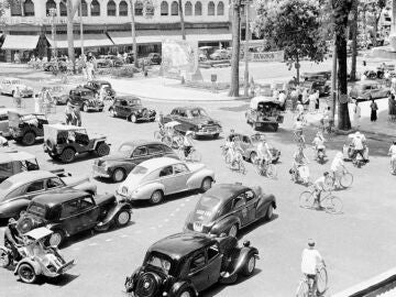 Calles de Saigón, Vietnam, en 1950